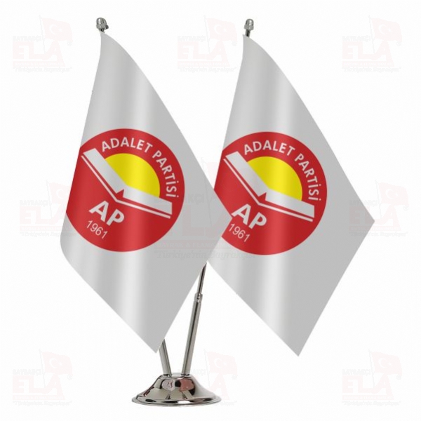Adalet Partisi �kili Masa Bayra��