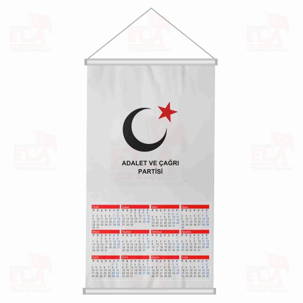 Adalet ve �a�r� Partisi Bez Takvim Dijital Bask� Adalet ve �a�r� Partisi Duvar Takvim