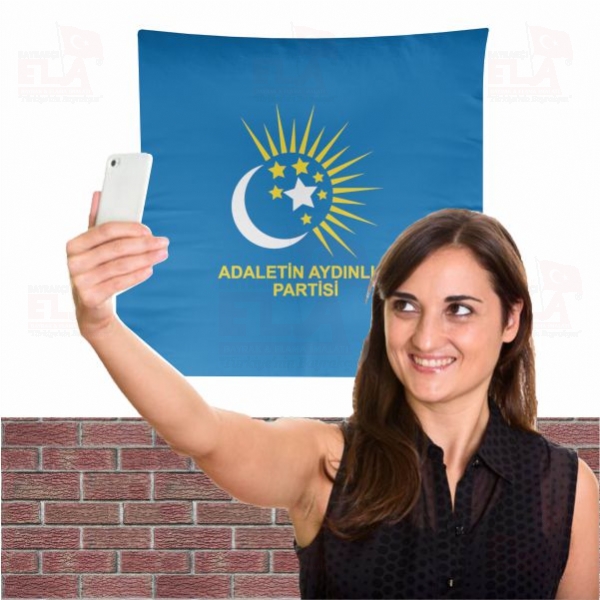 Adaletin Ayd�nl��� Partisi Bez Arka Plan Manzara