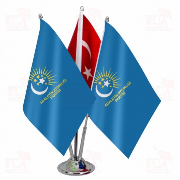 Adaletin Ayd�nl��� Partisi Logolu ��l� Masa Bayra��