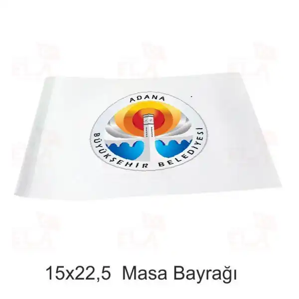 Adana Büyükşehir Belediyesi Masa Bayrağı