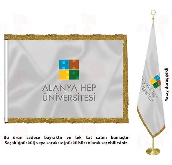 Alanya Hamdullah Emin Paşa Üniversitesi Saten Makam Flaması