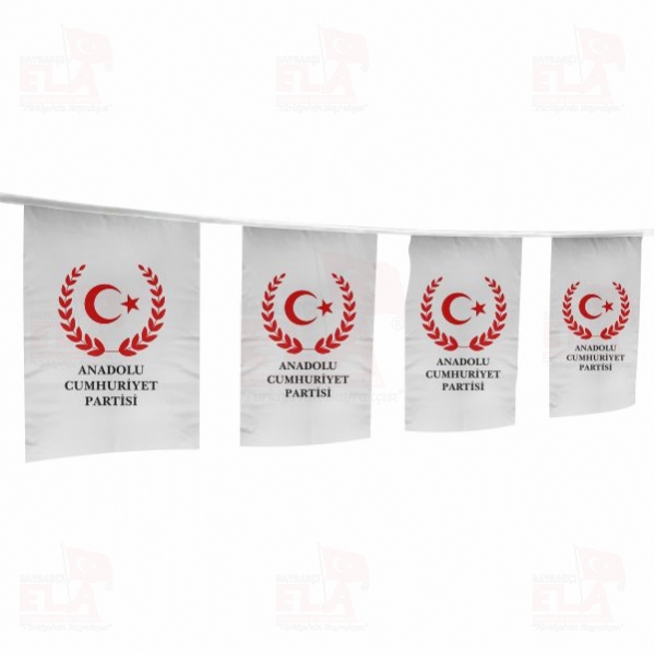 Anadolu Cumhuriyet Partisi �pe Dizili Flamalar ve Bayraklar