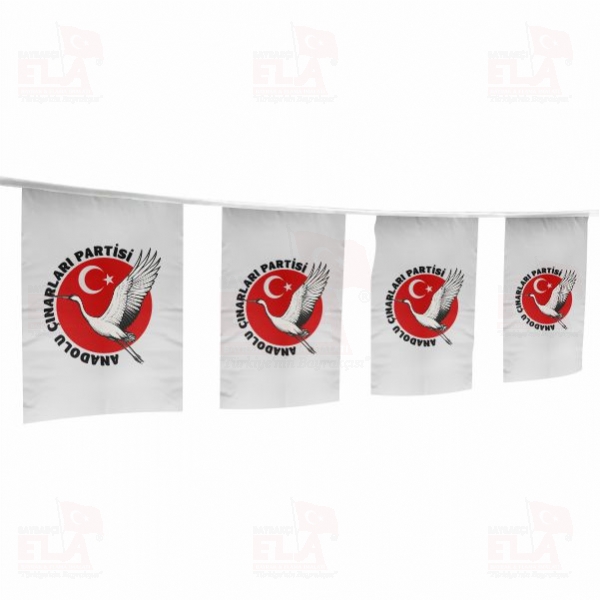 Anadolu ��narlar� Partisi �pe Dizili Flamalar ve Bayraklar