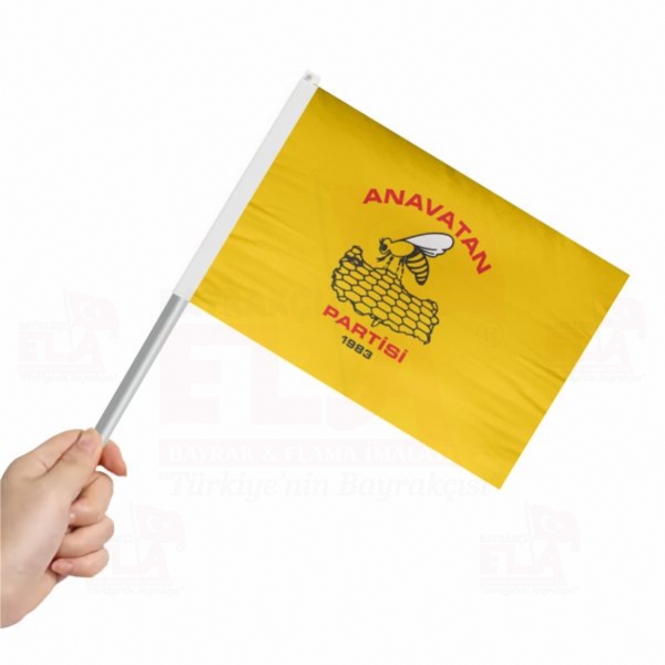 Anavatan Partisi Sarı Sopalı Bayrak ve Flamalar