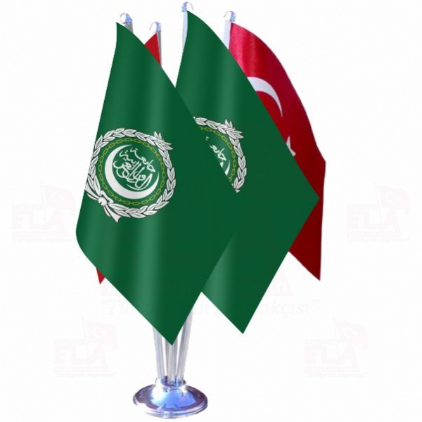 Arap Birliği Dörtlü Özel Masa Bayrağı