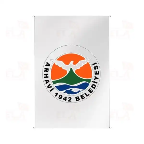 Arhavi Belediyesi Bina Boyu Bayraklar