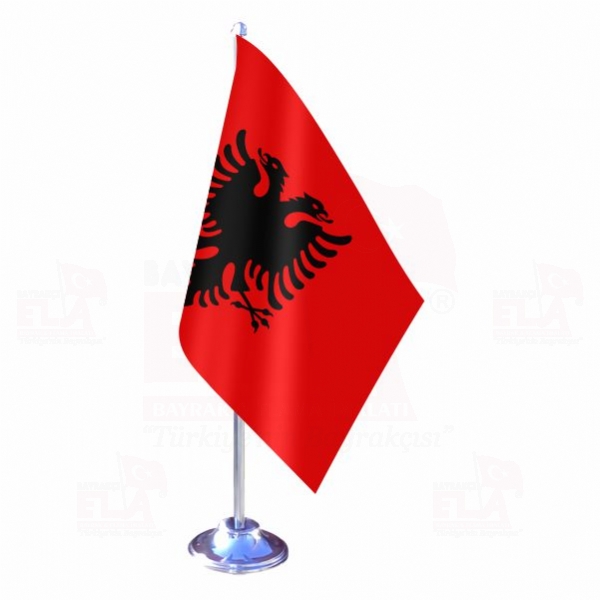 Arnavutluk Tekli Masa Bayrağı
