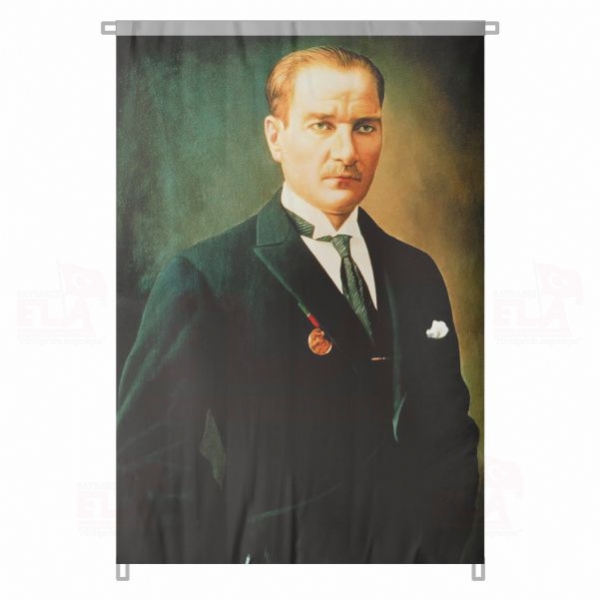 Atat�rk Portresi Cumhuriyetin Y�ld�z� En G�zel Atat�rk Resimleri Bez Atat�rk Posteri B�y�k Atat�rk Portresi Bina Boyu Atat�rk Posterleri No 16