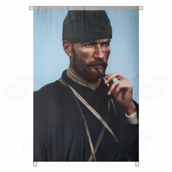 Atat�rk Portresi Laiklik ve Demokrasi Savunucusu En G�zel Atat�rk Resimleri Bez Atat�rk Posteri B�y�k Atat�rk Portresi Bina Boyu Atat�rk Posterleri No 60