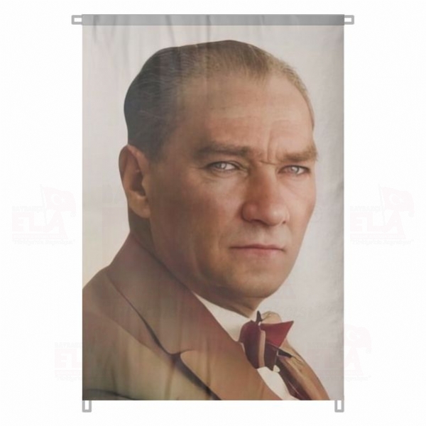 Atat�rk Portresi T�rk Milletinin Kurtulu�unun Lideri En G�zel Atat�rk Resimleri Bez Atat�rk Posteri B�y�k Atat�rk Portresi Bina Boyu Atat�rk Posterleri No 44