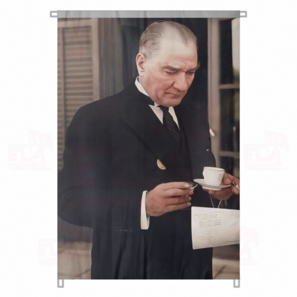 Atat�rk Portresi T�rk Milletinin Kurtulu�unun Lideri En G�zel Atat�rk Resimleri Bez Atat�rk Posteri B�y�k Atat�rk Portresi Bina Boyu Atat�rk Posterleri No 64