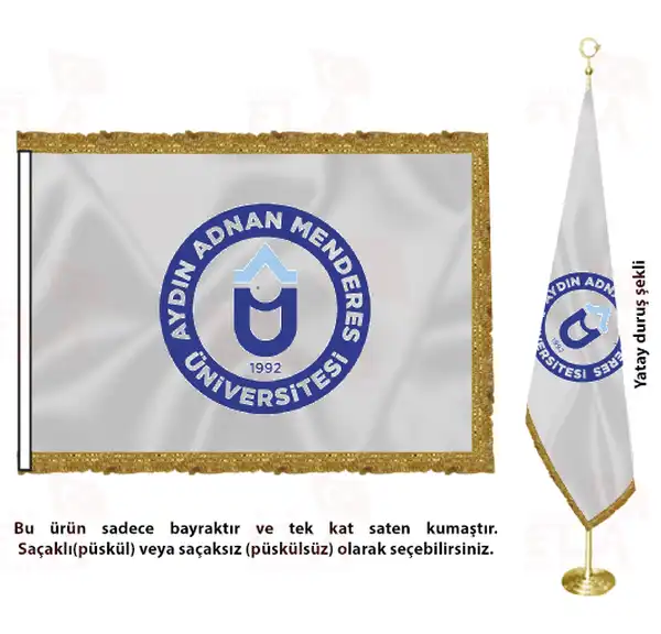 Aydın Adnan Menderes Üniversitesi Saten Makam Flaması