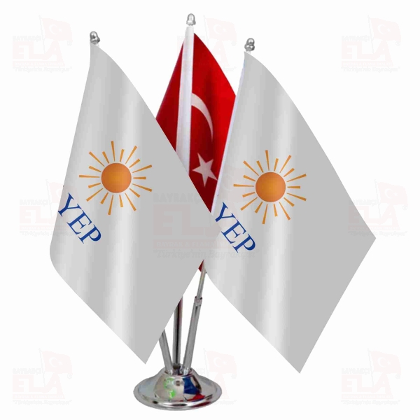 Ayd�nl�k ve Yenilik Partisi Logolu ��l� Masa Bayra��