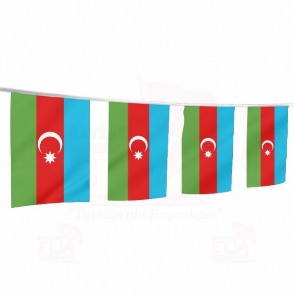 Azerbaycan �pe Dizili Flamalar ve Bayraklar