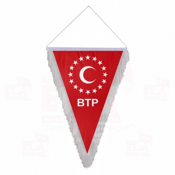 Bağımsız Türkiye Partisi Saçaklı Takdim Flamaları