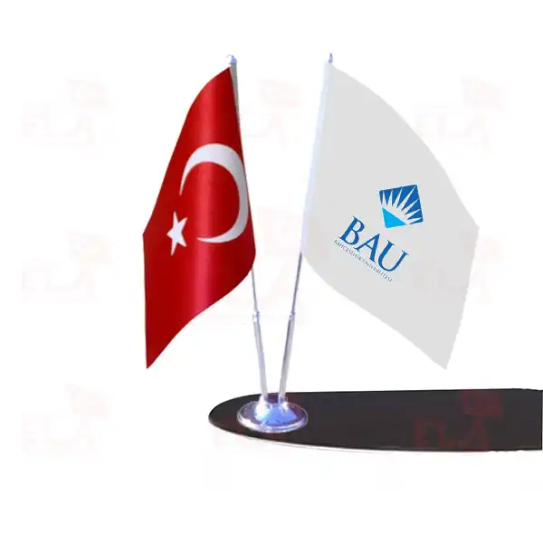 Bahçeşehir Üniversitesi 2 li Masa Bayrağı