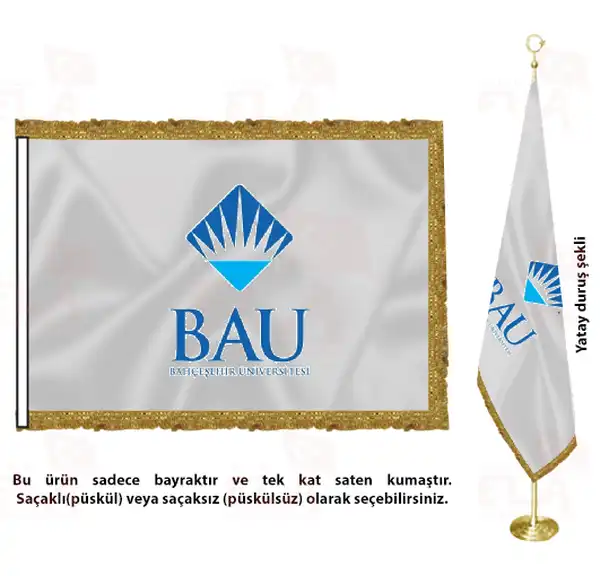Bahçeşehir Üniversitesi Saten Makam Flaması