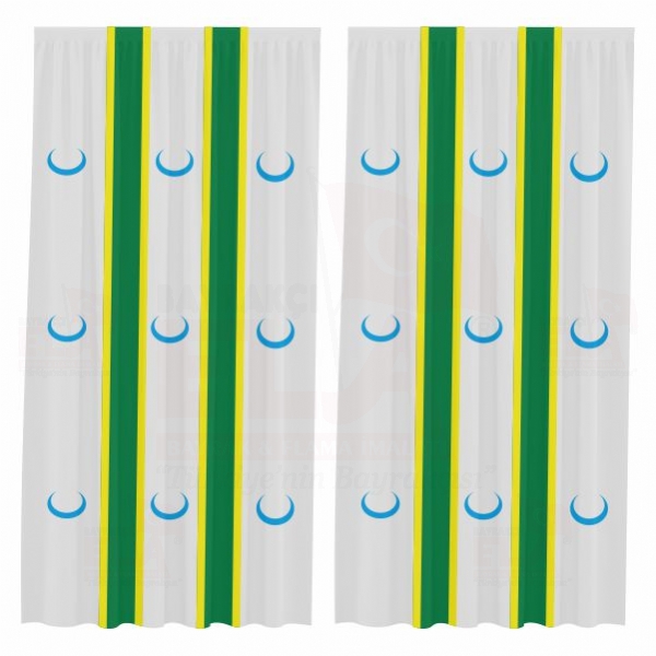 Bandera Dels Turcmans Bask�l� G�ne�lik Perdeler