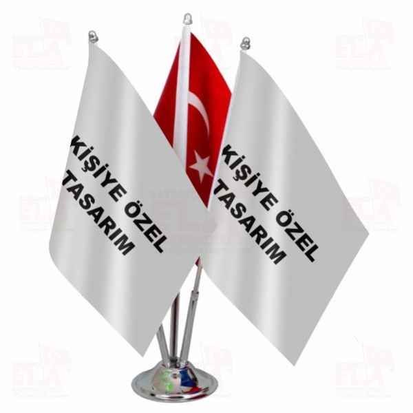 Bayrak Adana Logolu ��l� Masa Bayra��