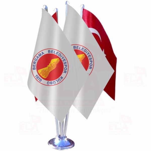 Bergama Belediyespor D�rtl� �zel Masa Bayra��