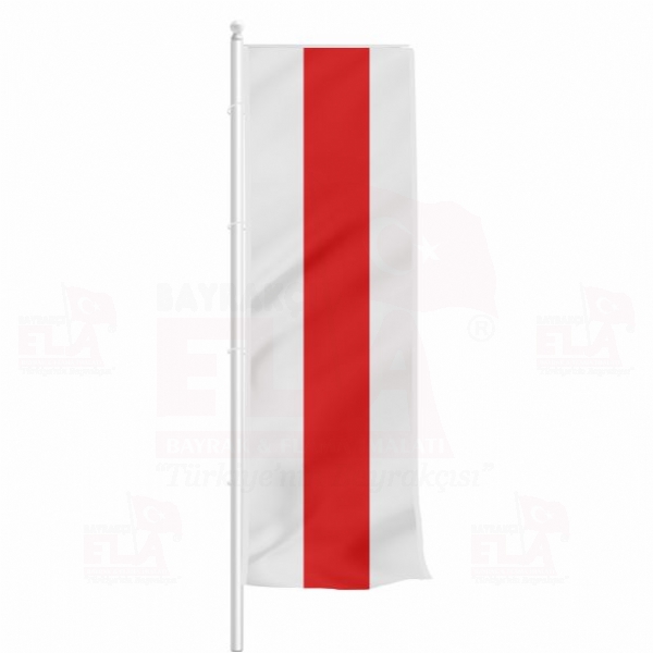 Beyaz Krmz Beyaz Yatay ekilen Flamalar ve Bayraklar