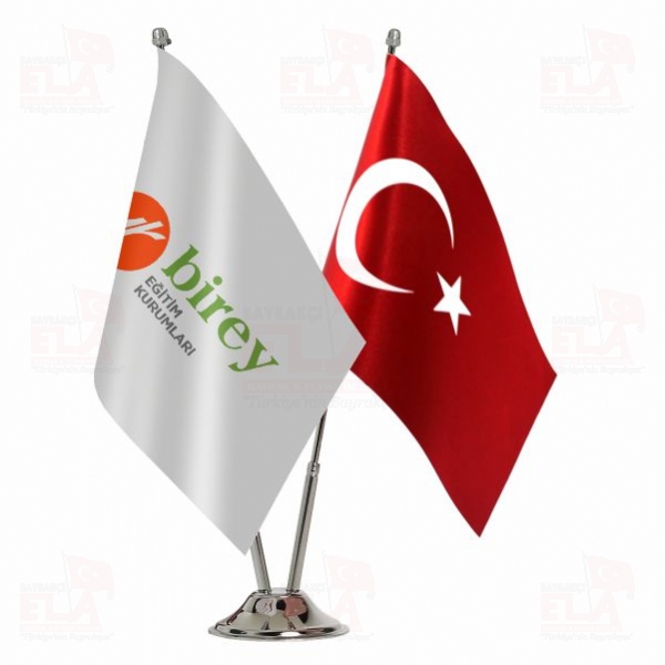 Birey E�itim Kurumlar� 2 li Masa Bayra��