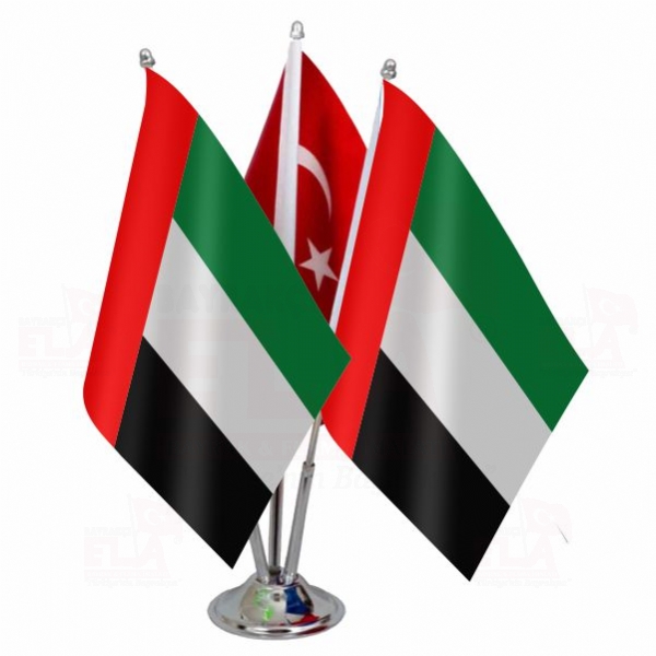 Birleik Arap Emirlikleri Logolu l Masa Bayra