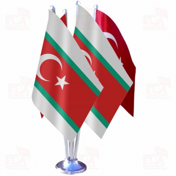 Bulgar T�rkleri D�rtl� �zel Masa Bayra��