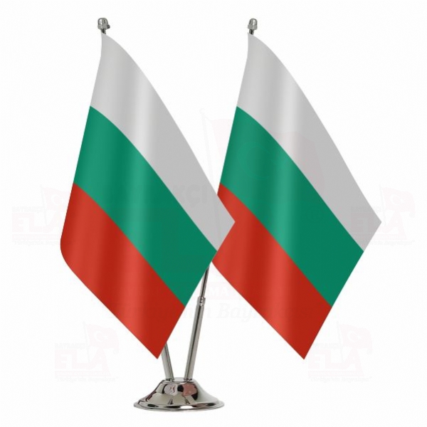 Bulgaristan İkili Masa Bayrağı