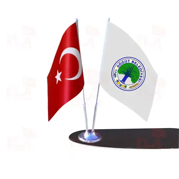 Burdur Söğüt Belediyesi 2 li Masa Bayrağı