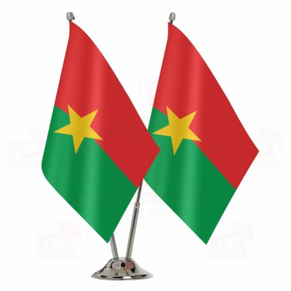 Burkina Faso İkili Masa Bayrağı