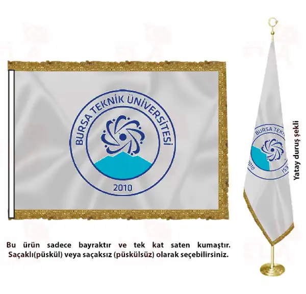 Bursa Teknik Üniversitesi Saten Makam Flaması