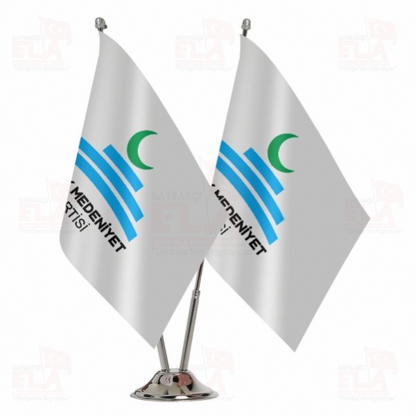 B�y�k Medeniyet Partisi �kili Masa Bayra��