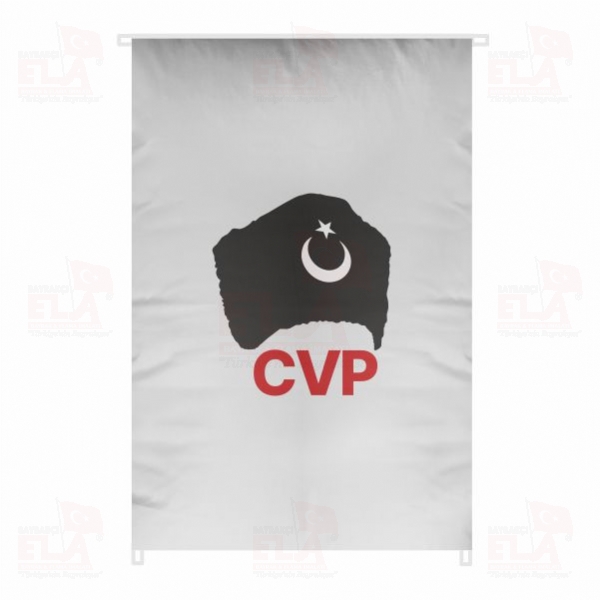 CVP Cumhuriyet�i Vatanseverler Partis Bina Boyu Bayraklar