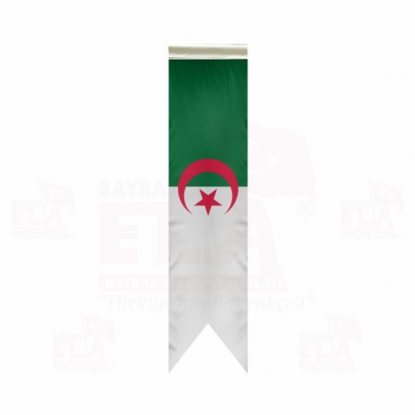 Cezayir zel Logolu Masa Bayra