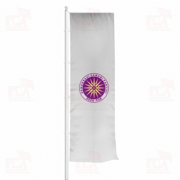 Demokrasi Zaman� Partisi Yatay �ekilen Flamalar ve Bayraklar