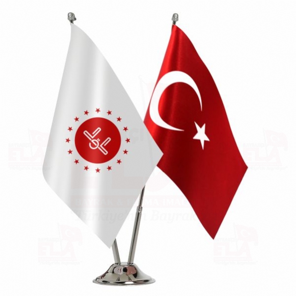 Diyanet ��leri Ba�kanl��� Beyaz 2 li Masa Bayra��