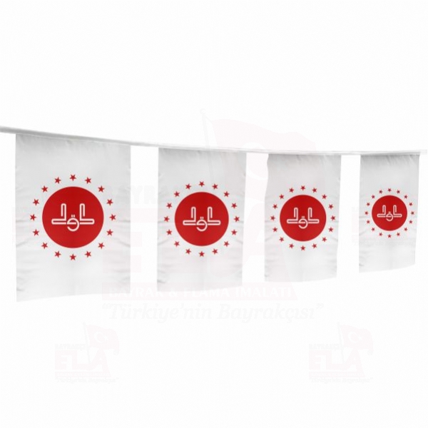 Diyanet ��leri Ba�kanl��� Beyaz �pe Dizili Flamalar ve Bayraklar