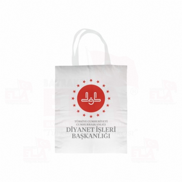 Diyanet ��leri Ba�kanl��� yaz�l� Beyaz Bez Torba Diyanet ��leri Ba�kanl��� yaz�l� Beyaz Bez �anta