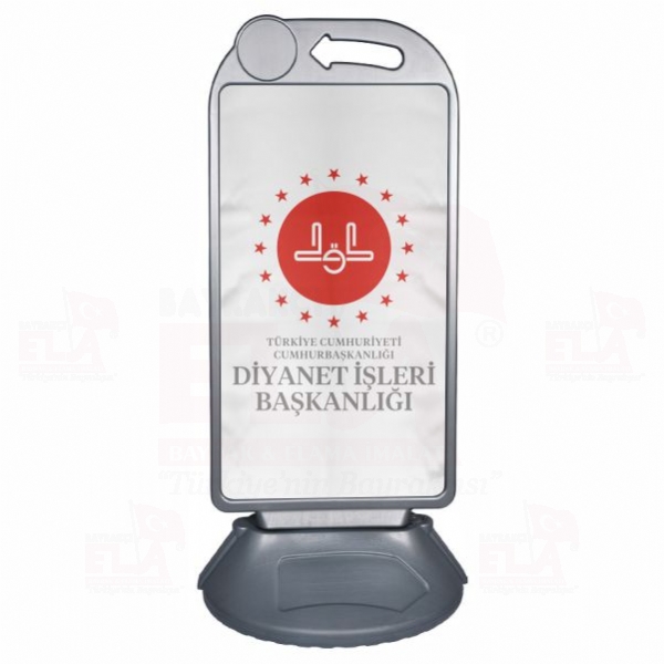 Diyanet ��leri Ba�kanl��� yaz�l� Beyaz Kald�r�m Park B�y�k Boy Reklam Dubas�
