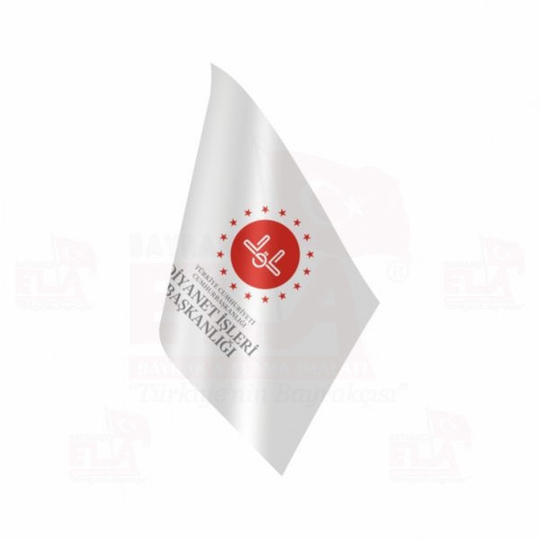 Diyanet ��leri Ba�kanl��� yaz�l� Beyaz Masa Bayra��