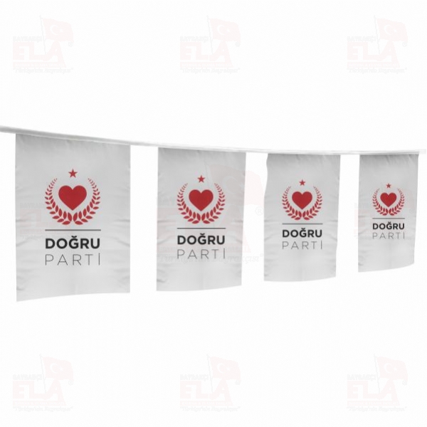 Do�ru Parti �pe Dizili Flamalar ve Bayraklar