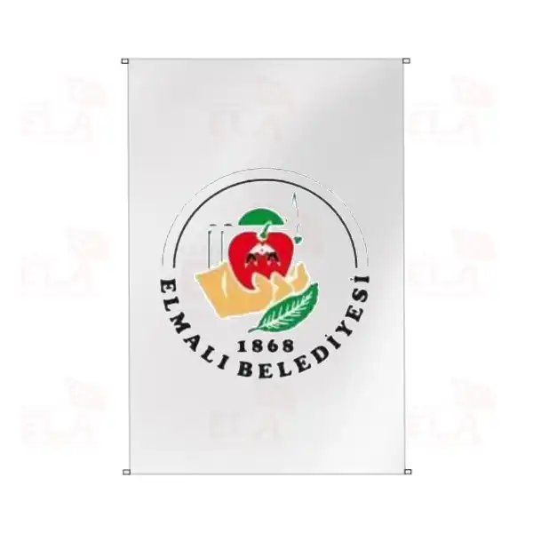 Elmalı Belediyesi Bina Boyu Bayraklar