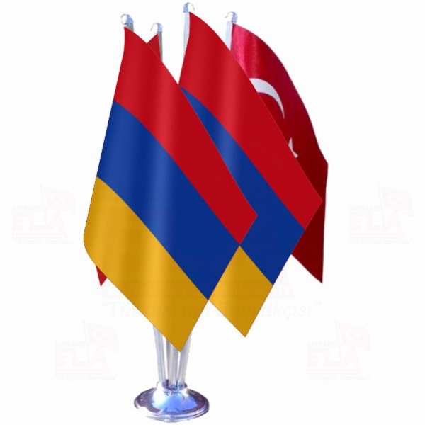 Ermenistan Dörtlü Özel Masa Bayrağı