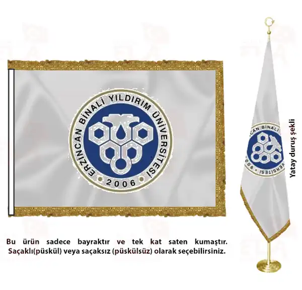 Erzincan Binali Yıldırım Üniversitesi Saten Makam Flaması