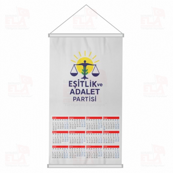 E�itlik ve Adalet Partisi Bez Takvim Dijital Bask� E�itlik ve Adalet Partisi Duvar Takvim
