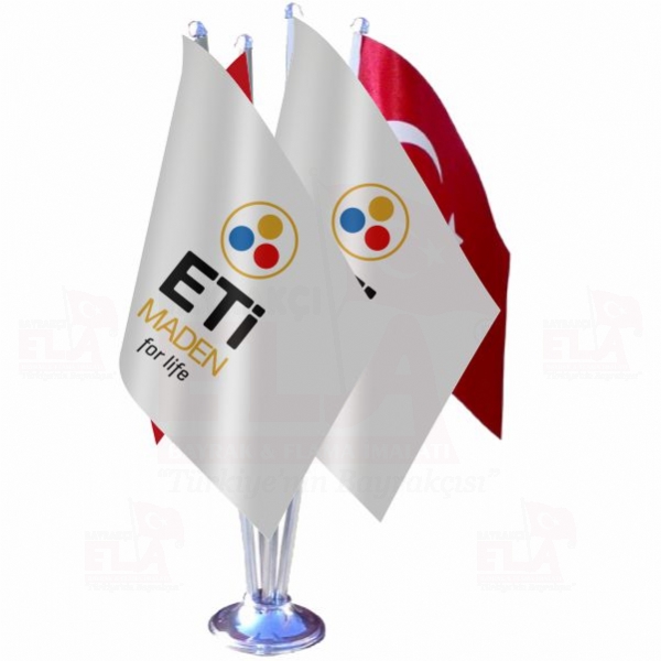 Eti Maden D�rtl� �zel Masa Bayra��