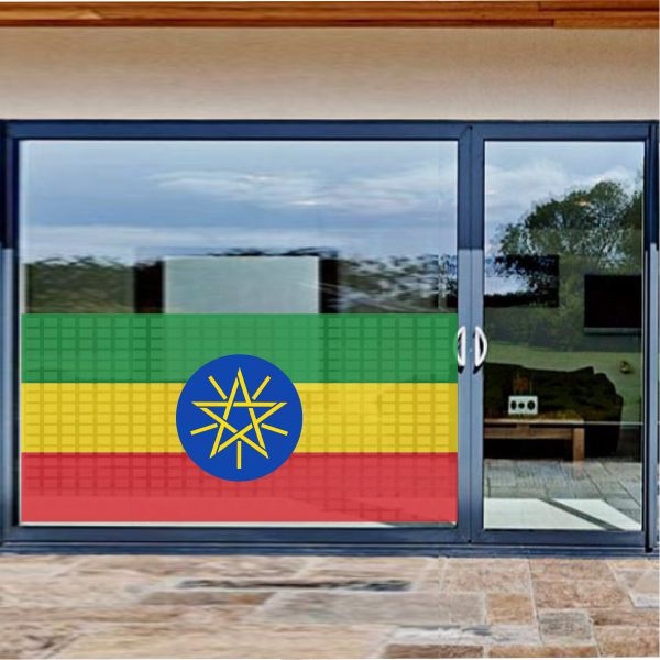 Etiyopya Cam Sticker Etiket Etiyopya Cam Yapışkanı Etiyopya Cam Yazısı
