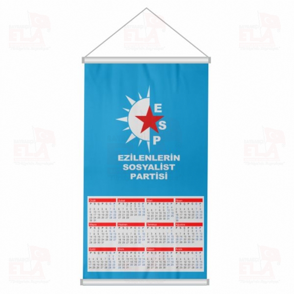 Ezilenlerin Sosyalist Partisi Bez Takvim Dijital Bask� Ezilenlerin Sosyalist Partisi Duvar Takvim